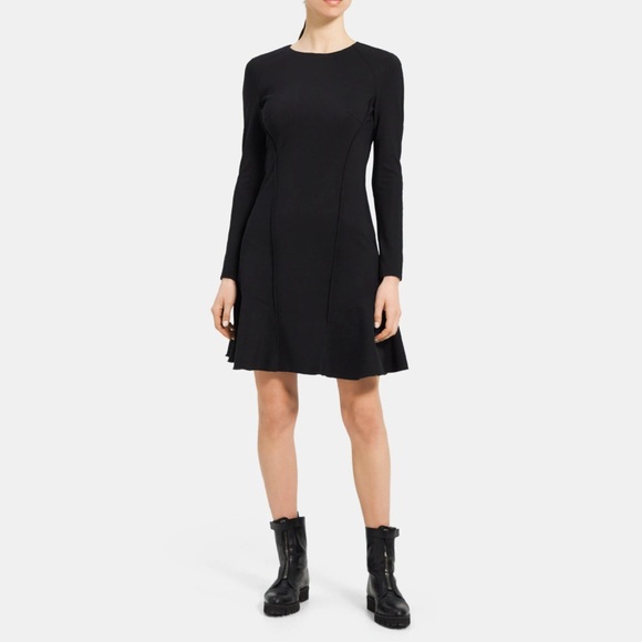 Theory Performance Knit Fit And Flare Dress Size 2 - Picture 2 of 7